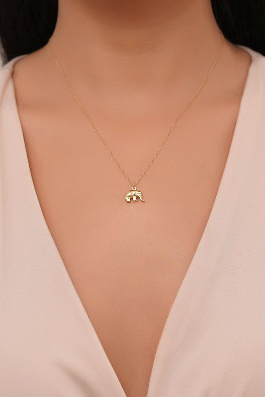 Collar de elefante de oro macizo