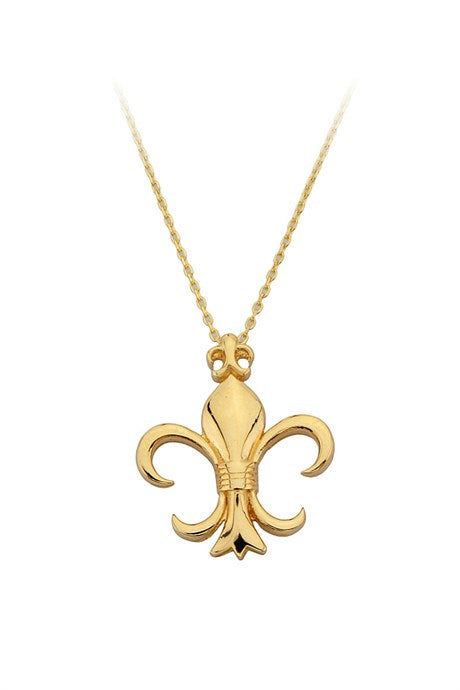 Solid Gold French Lily Necklace | 14K (585) | 2.42 gr