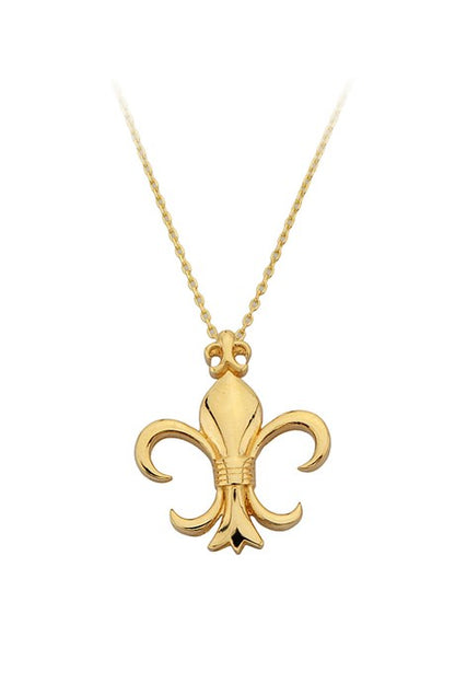 Solid Gold French Lily Necklace | 14K (585) | 2.42 gr