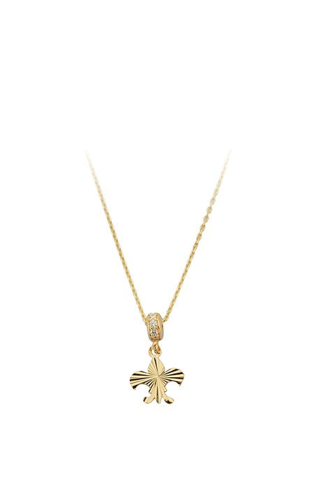 Solid Gold French Lily Necklace | 14K (585) | 1.86 gr