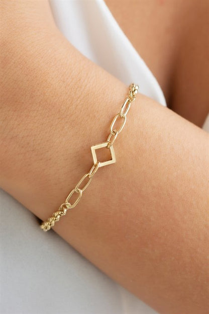 Bracelet géométrique en or massif | 14K (585) | 3,72 grammes