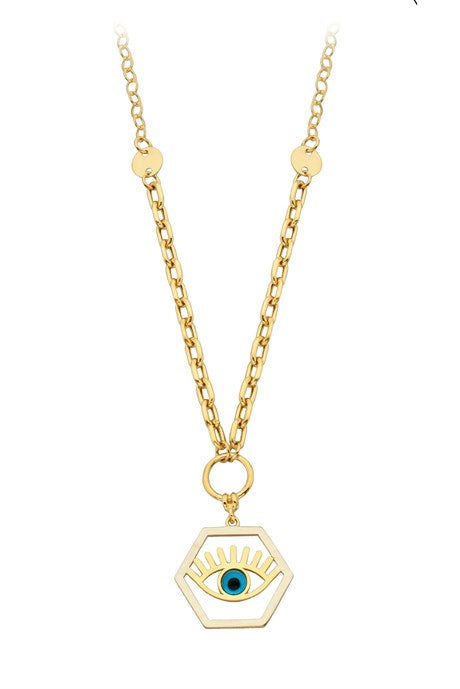 Collier oeil en or massif | 14K (585) | 6,90 gr