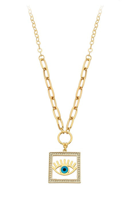 Collar de ojo de oro macizo | 14K (585) | 7,48 gramos