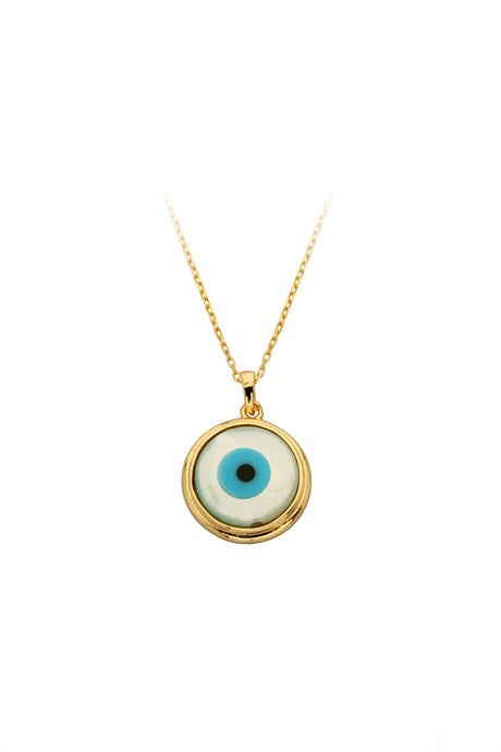 Solid Gold Eye Necklace | 14K (585) | 2.77 gr