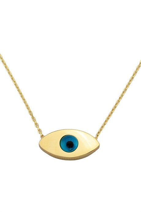 Solid Gold Eye Necklace | 14K (585) | 1.94 gr