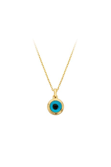 Solid Gold Eye Necklace | 14K (585) | 1.65 gr