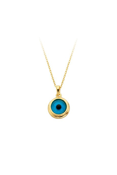 Solid Gold Eye Necklace | 14K (585) | 2.20 gr