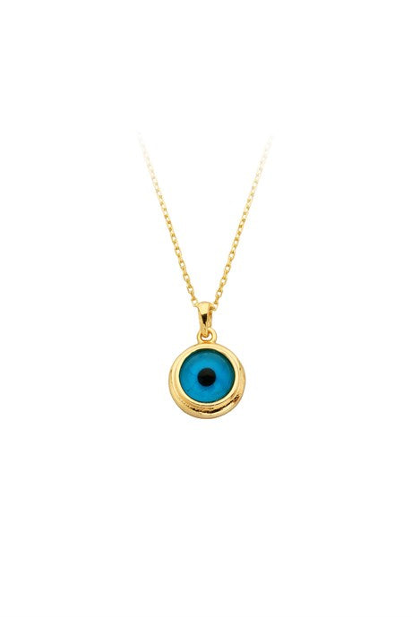 Collar de ojo de oro macizo | 14K (585) | 2,20 gramos