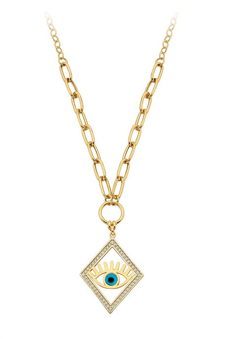 Collar de ojo de oro macizo | 14K (585) | 6,90 gramos