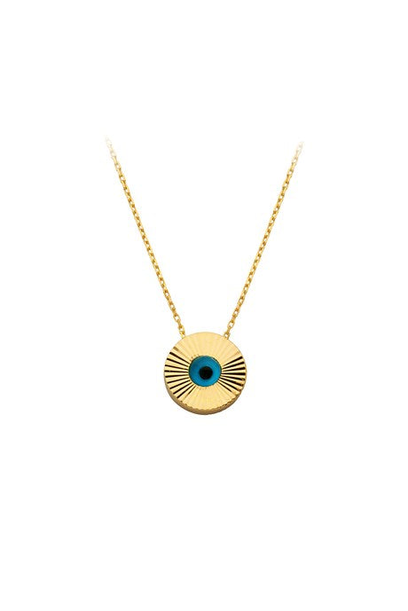 Solid Gold Eye Necklace | 14K (585) | 1.76 gr