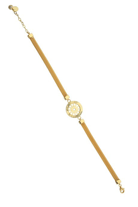 Pulsera Sol de Oro Macizo | 14K (585) | 9,02 gramos