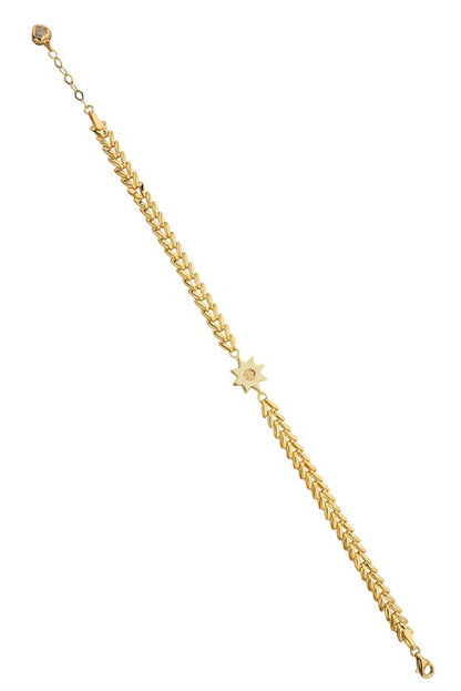 Solid Gold Sun Bracelet | 14K (585) | 4.82 gr