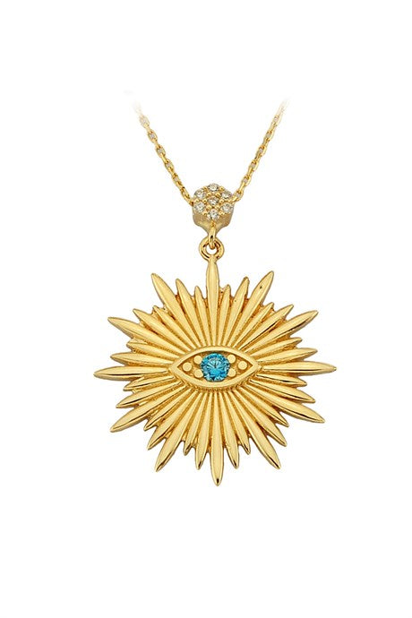 Collier oeil de soleil en or massif | 14K (585) | 3,98 grammes