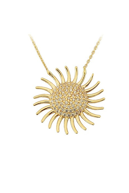 Collier soleil en or massif | 14K (585) | 3,02 grammes