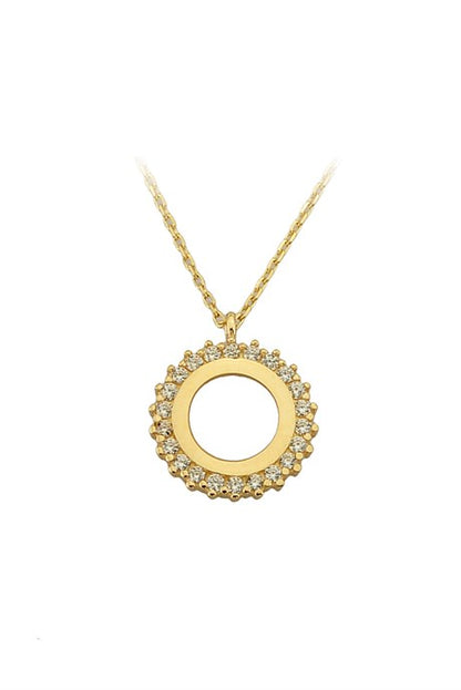 Solid Gold Sun Necklace | 14K (585) | 1.82 gr