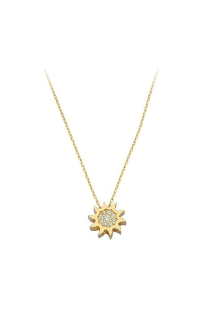 Collier soleil en or massif | 14K (585) | 1,76 g