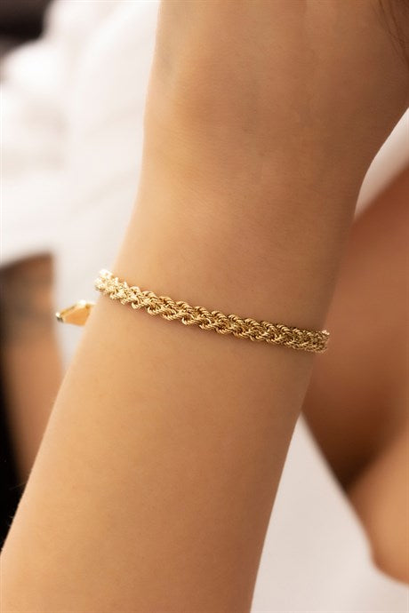 Pulsera de cadena Halat de oro macizo | 14K (585) | 4,42 gramos