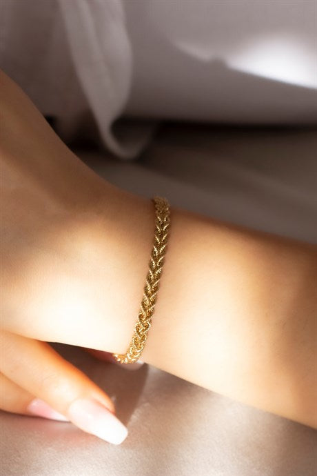 Solid Gold Halat Chain Bracelet | 14K (585) | 4.42 gr