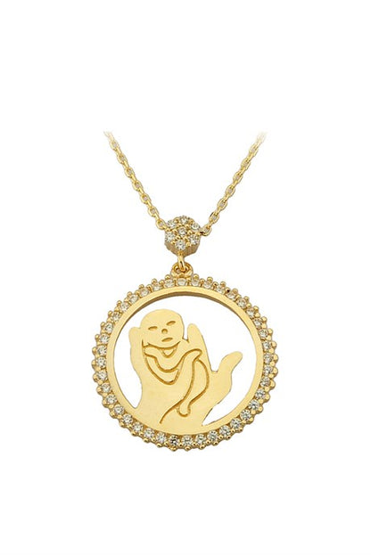 Solid Gold Circle Baby Necklace | 14K (585) | 3.08 gr