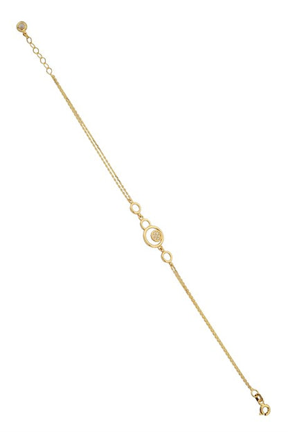 Solid Gold Circle Bracelet | 14K (585) | 1.92 gr