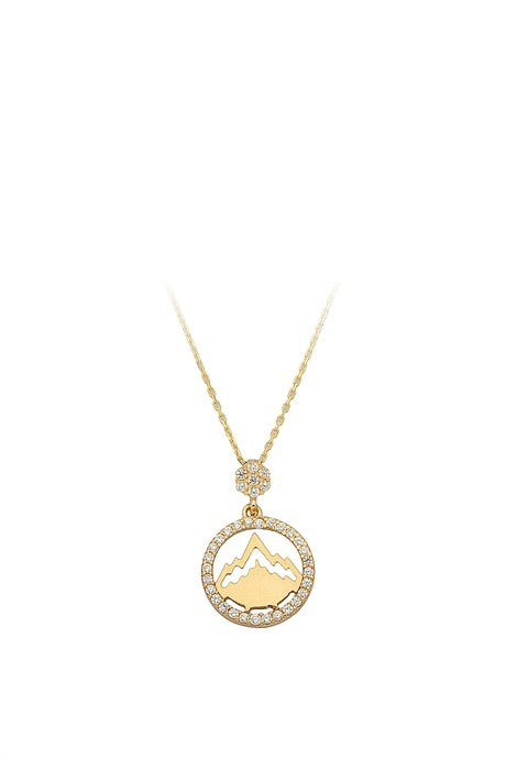 Collier de montagne cercle en or massif | 14K (585) | 2,06 grammes