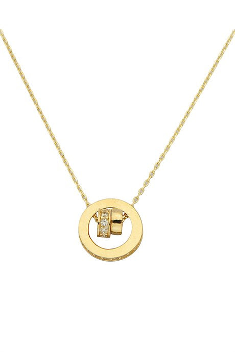 Solid Gold Circle Necklace | 14K (585) | 1.90 gr