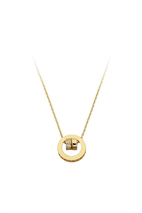 Solid Gold Circle Necklace | 14K (585) | 1.73 gr