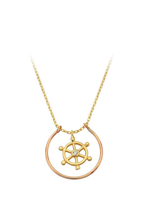 Collier de roue de cercle en or massif | 14K (585) | 2,10 gr