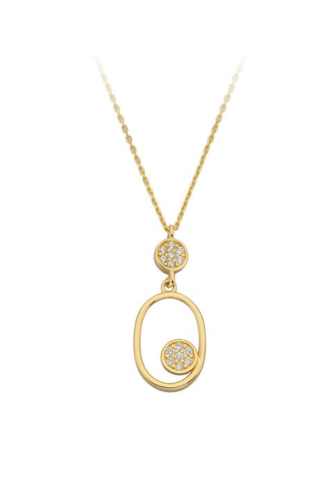 Solid Gold Circle Necklace | 14K (585) | 1.86 gr