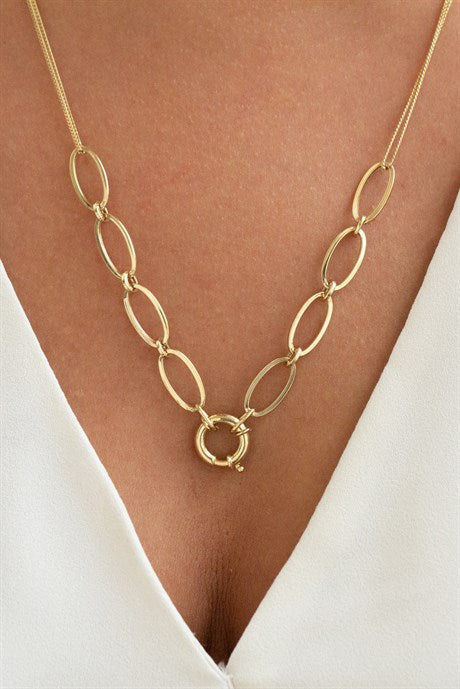 Collier cercle en or massif | 14K (585) | 6,37 grammes