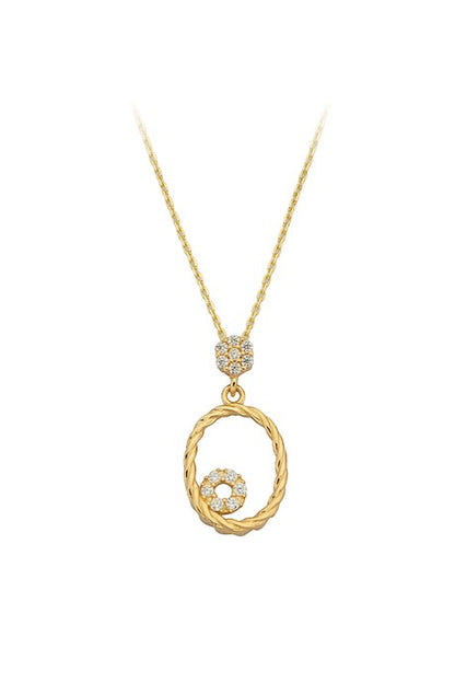 Solid Gold Circle Necklace | 14K (585) | 1.89 gr