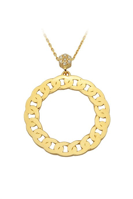 Collier cercle en or massif | 14K (585) | 3,67 grammes