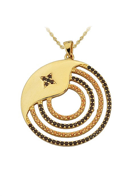 Solid Gold Circle Necklace | 14K (585) | 5.17 gr