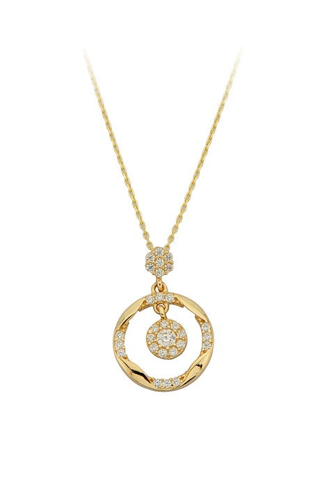 Solid Gold Circle Necklace | 14K (585) | 2.23 gr