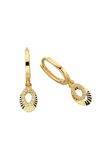 Solid Gold Circle Earring | 14K (585) | 2.26 gr