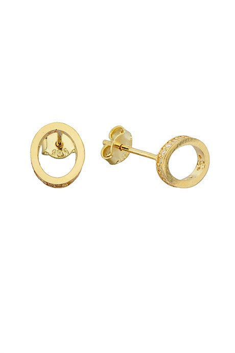 Boucle d'oreille cercle en or massif | 14K (585) | 1,32 g