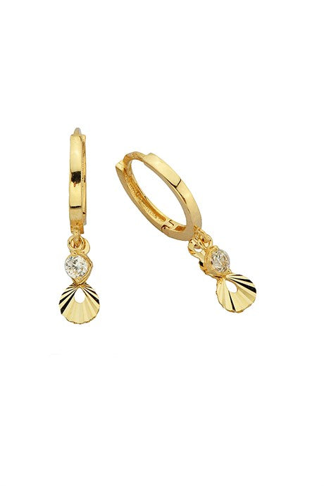 Solid Gold Circle Earring | 14K (585) | 2.16 gr