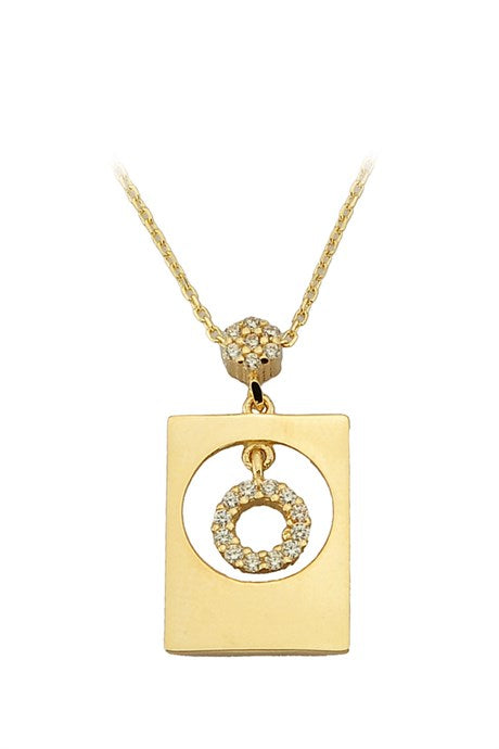 Collier plaque cercle en or massif | 14K (585) | 2,32 grammes