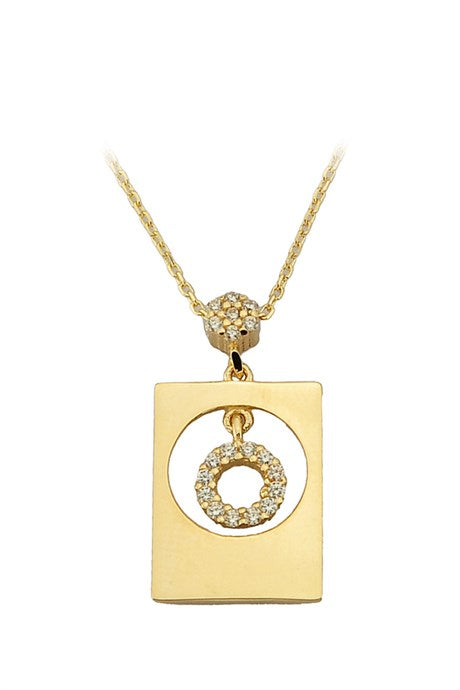 Solid Gold Circle Plate Necklace | 14K (585) | 2.32 gr