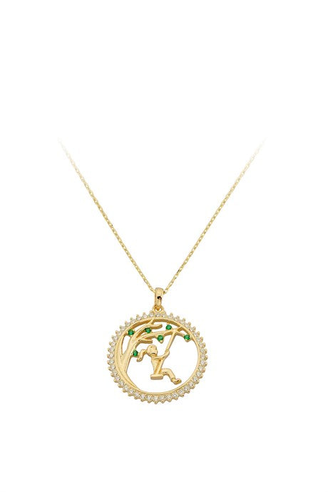 Collier fille Sallanan cercle en or massif | 14K (585) | 2,46 grammes