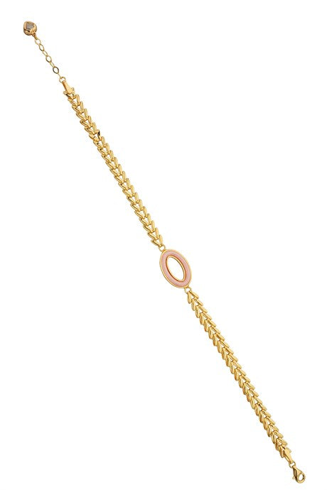 Pulsera de diseño de círculo de oro macizo | 14K (585) | 6,10 gramos