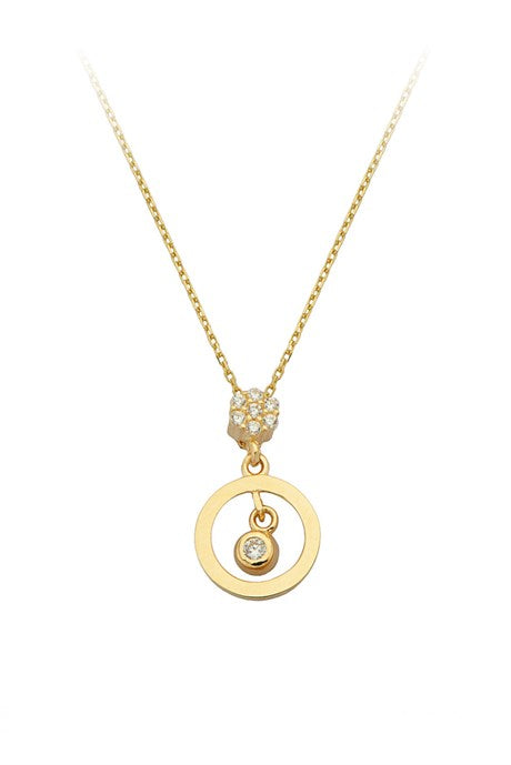 Collier design cercle en or massif | 14K (585) | 1,72 g