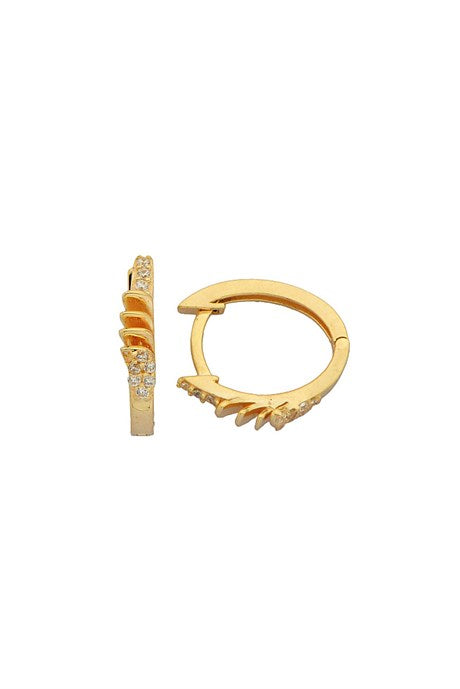 Solid Gold Design Circle Earring | 14K (585) | 1.58 gr