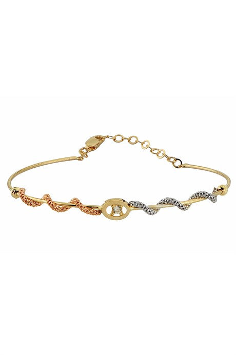 Bracelet de pierres précieuses cercle en or massif | 14K (585) | 3,11 grammes