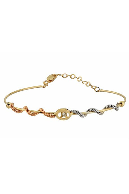 Solid Gold Circle Gemstone Bracelet | 14K (585) | 3.11 gr