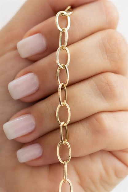 Solid Gold Circle Chain Bracelet | 14K (585) | 3.26 gr