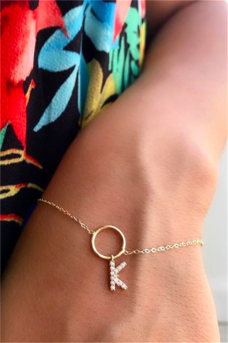 Bracelet initial en or massif | 14K (585) | 1,36 g