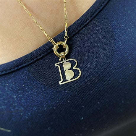 Solid Gold Initial Necklace | 14K (585) | 3.99 gr