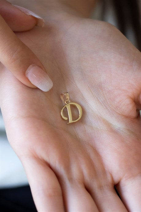 Solid Gold Letter Pendant | 14K (585) | 1.15 gr