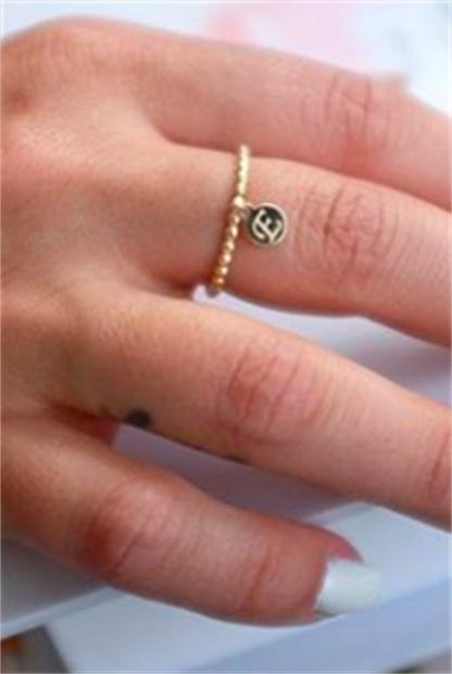 Solid Gold Letter Ring | 14K (585) | 1.29 gr